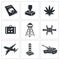 Border crossing Icon set