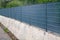Border: the fence with stainless steel electro-welded metal grid.
