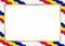 Border made with Andorra national colors