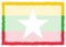 Border made with Myanmar national flag