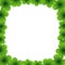 border made of shamrock - Saint Patrick day card invitation - 17 march