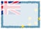 Border made with Tuvalu national flag