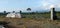 border monument in a remote area in the mountains of Indonesia