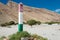 Border Monument at Wakhan Valley View from Zugvand Village, Gorno-Badakhshan,