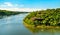 Border of Paraguay, Argentina and Brazil at the confluence of the Parana and Iguazu rivers