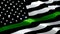 Border Patrol Agents responder flag video waving in wind. Realistic Thin Silver Line Flag background. Emergency Patrol responder F
