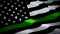 Border Patrol Agents responder Flag Wave Loop waving in wind. Realistic Anley Fly Breeze Green Line Flag background. Emergency Pat