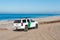 Border Patrol Vehicle Patrols Beach at Border Field State Park in San Diego