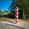 Border post on the border between Poland and Germany