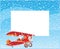 Border with Santa piloting a plane