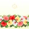 Border seamless background various hibiscus white yellow red pink flovers vector Illustration for use in interior design, artwork,