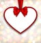 Border shape form Heart from ribbon Valentine day