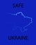 Borders of Ukraine with the inscription \\\