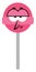 Bored pink lolipop, icon