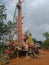 Borewell drilling in dry land for water