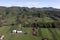 Borghetto di Borbera Pemonte Italy Village aerial View Panorama farmed fields