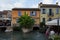 Borghetto, Italy - July 1, 2023 - the beautiful village of Borghetto near Valeggio sul Mincio. Province of Verona, Veneto, Italy