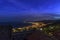 Borgio Verezzi, Italy. May 20th, 2021. Enchanting evening panoramic view of Borgio Verezzi and the Ligurian Riviera