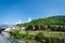 Borgo Valsugana with the River Brenta and Castel Telvana - Trentino Italy