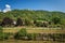 Borgo Valsugana with the River Brenta and Castel Telvana - Trentino Italy