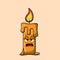 Boring candle illustration cartoon