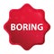 Boring misty rose red starburst sticker button