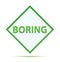 Boring modern abstract green diamond button