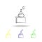 Boring office time and office man outline colored icons. Element of office life illustration.Signs and symbols collection icon for