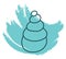 Boring turret snail seashell, icon icon
