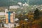 Borjomi, Georgia. Cityscape Of Borjomi Resort City Autumn October Day. Borjomi Is A Resort Town In South-central Georgia