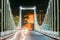 Borjomi, Samtskhe-Javakheti, Georgia. Night View Of Bridge Of Beauty Over Kura River Passing Through City.