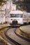 Borjomi, Samtskhe-Javakheti, Georgia. Suburban Electric Train Near Borjomi Railway Station In Autumn Day