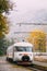 Borjomi, Samtskhe-Javakheti, Georgia. Suburban Electric Train Near Borjomi Railway Station In Autumn Day