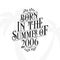 Born in the summer of 2006, Calligraphic Lettering birthday quote