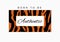 Born to be Authentic slogan typography on tiger or zebra pattern background. Fashion t-shirt design. Girls tee shirt trendy print