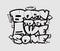 Born to be awesome graffiti style hand drawn lettering. Decorative vector text