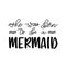 Born to be a mermaid inspirational lettering inscription. Summer marine quote isolated on white background. Retro Motivational