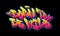 Born to be wild font in old school graffiti style. Vector illustration.