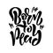 Born to play hand drawn vector lettering