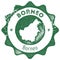 Borneo map vintage stamp.