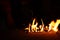 Bornfire flame heat fire dark winters night light cold copy space