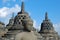 Borobudur - Buddha statue with perforated stupa\'s