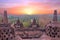 Borobudur Buddist Temple in island Java Indonesia at sunset