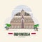 Borobudur. indonesia landmark. asean set -