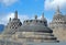 Borobudur - Perforated stupa\'s with Buddha statue