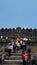 Borobudur Temple, Magelang | September 28, 2019 : Visitors strolling around in Borobudur temple.