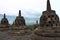 Borobudur temple stupas near Yogyakarta,