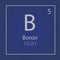 Boron B chemical element icon