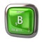 Boron B chemical element from the periodic table green icon