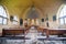 Borovnicka, Czech republic - May 15, 2021. Interior of Church Of The Divine Heart Of The Lord with banks
